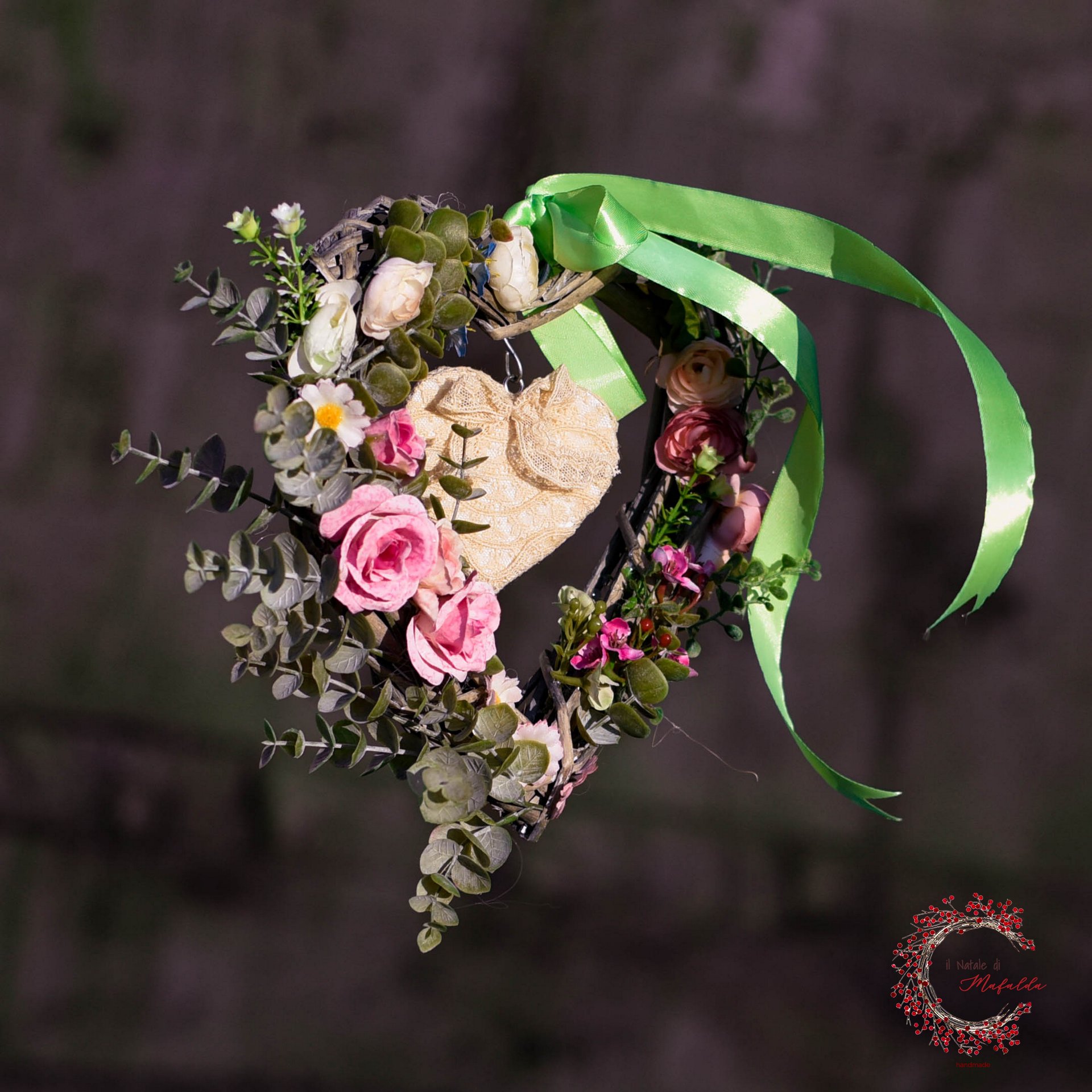 Ghirlanda cuore campo fiorito